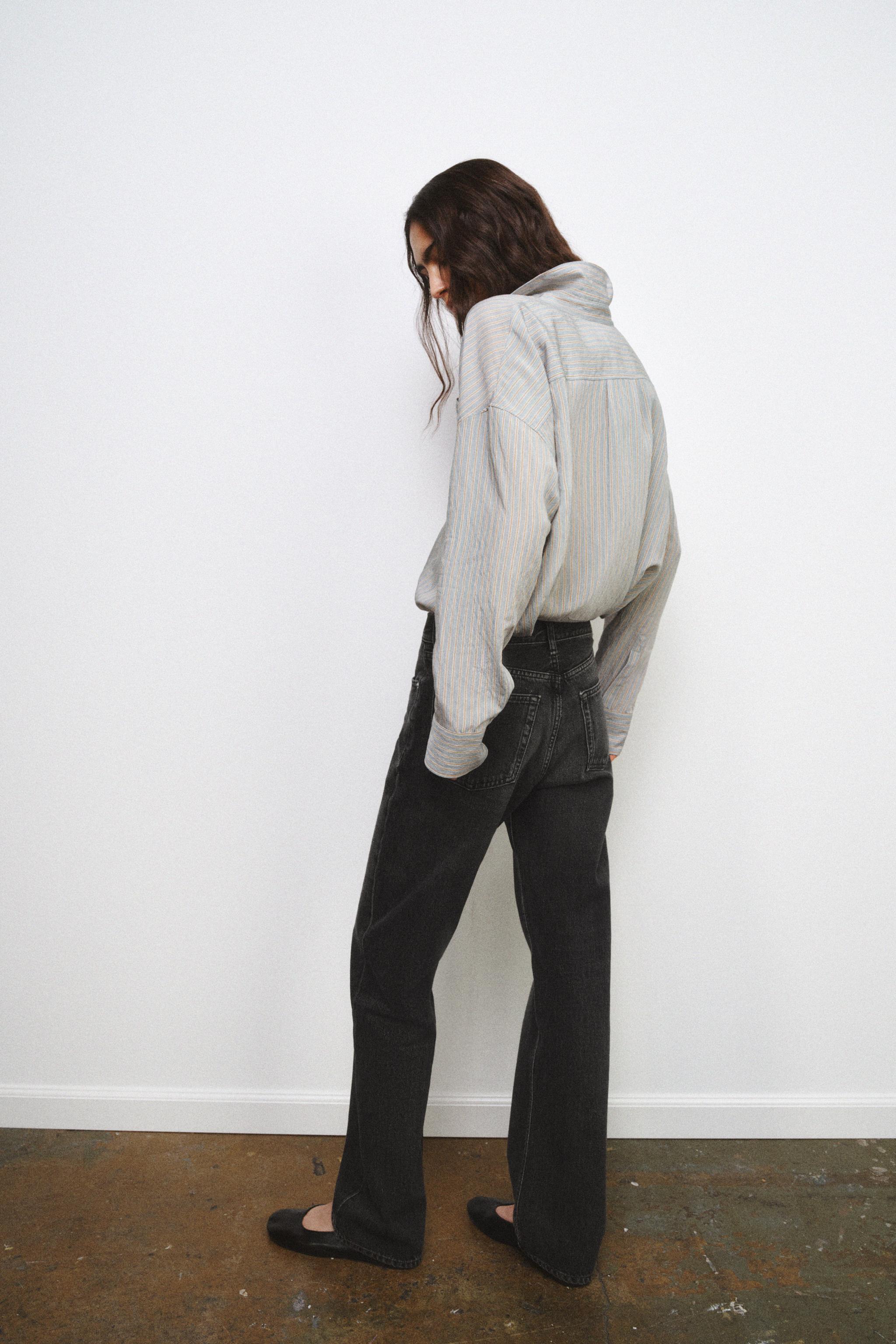 ZW COLLECTION MID-RISE STRAIGHT LEG JEANS