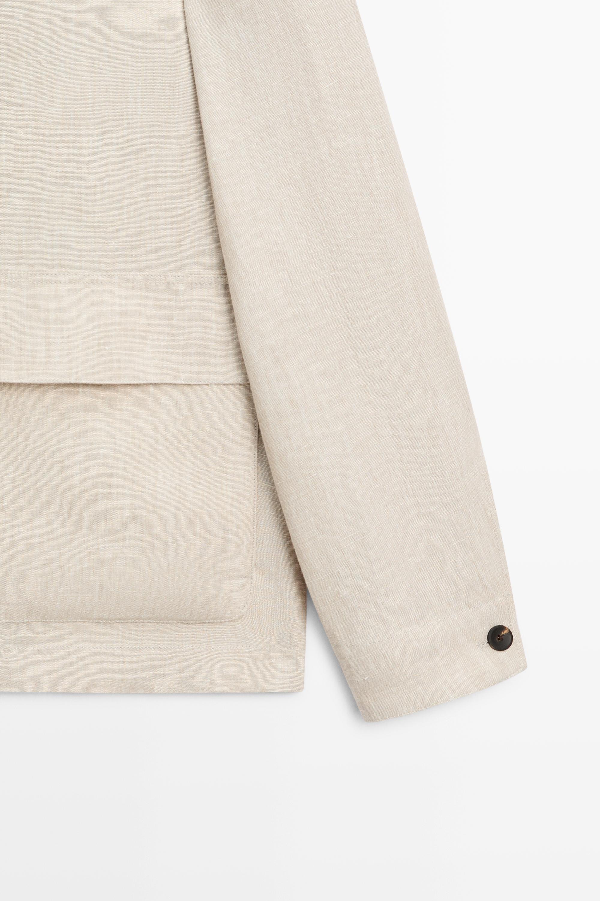 100% linen total look overshirt