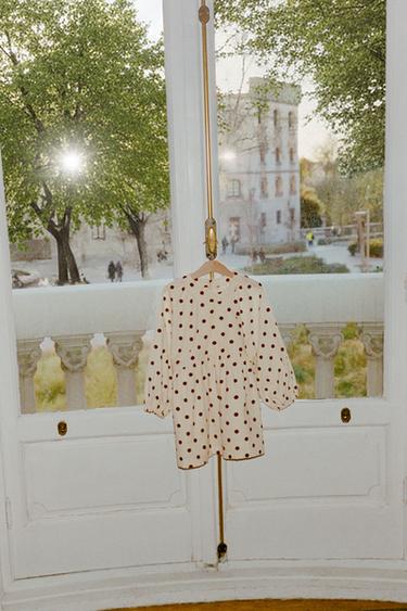 POLKA DOT DRESS - Ecru by Zara