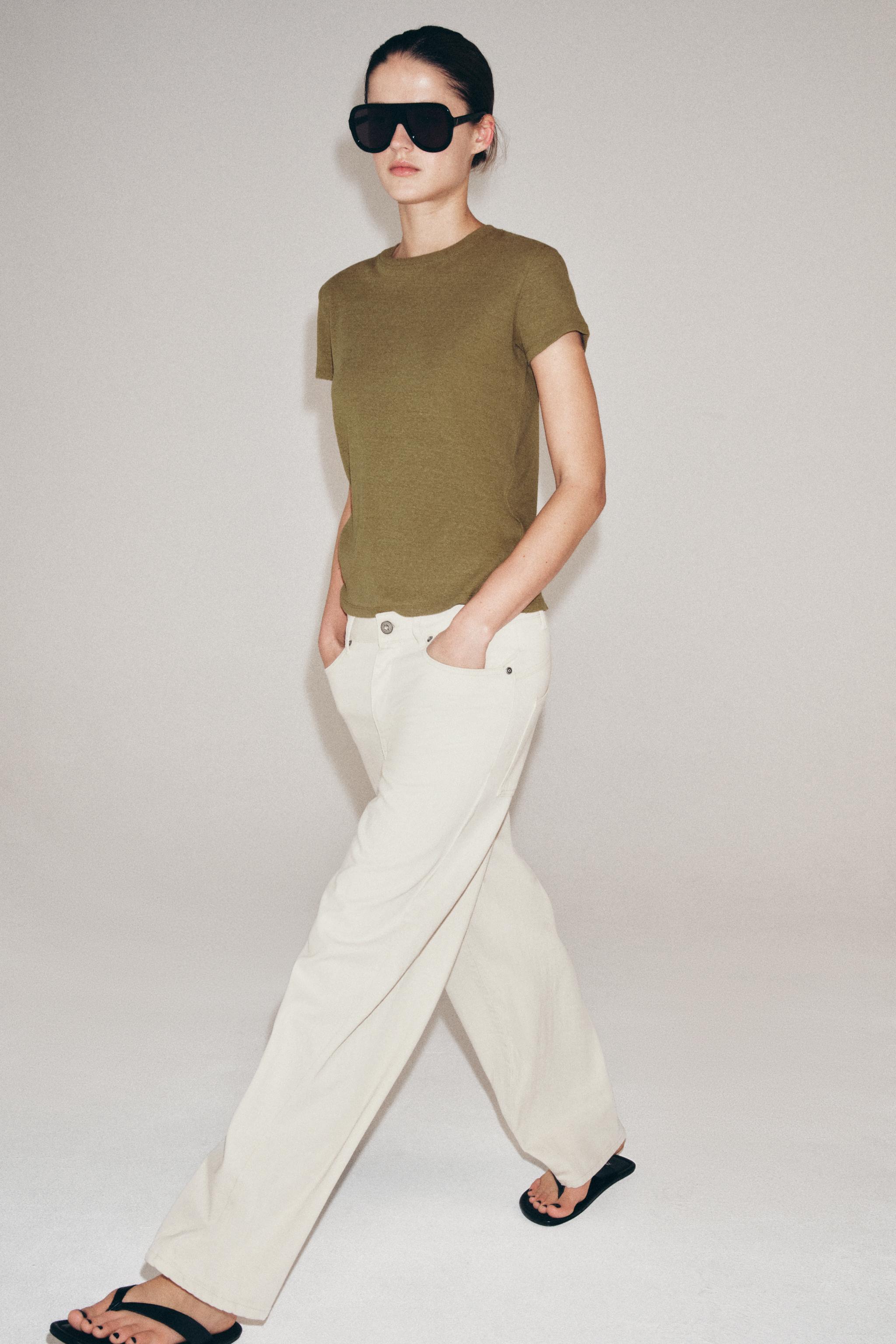 SHORT SLEEVE LINEN BLEND T-SHIRT