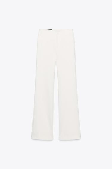 HIGH-WAIST FLARE TROUSERS - Ecru by Zara - Image 5