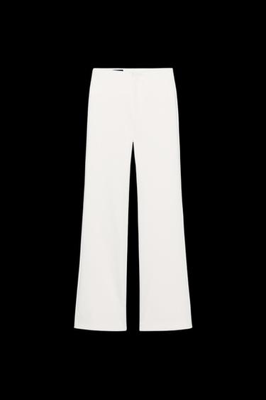 FLARE-HOSE MIT HOHER BUND - Cremefarben von Zara