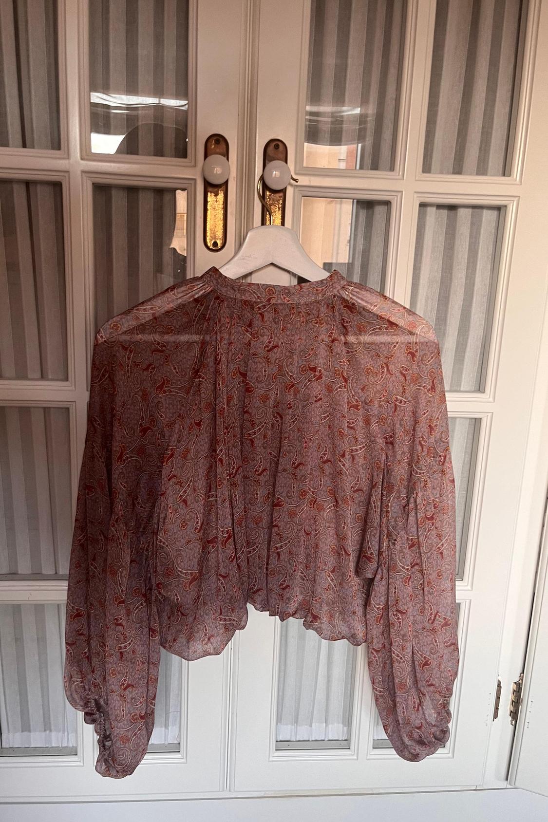 PRINTED CROPPED BLOUSE - Image 3