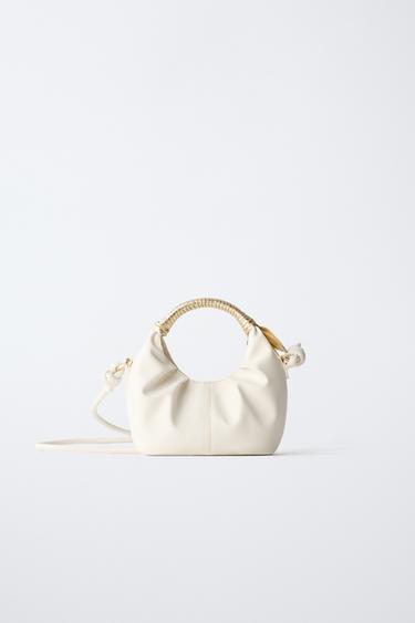 SAC BANDOULIÈRE AVEC DÉTAIL FLORAL - Blanc écru de Zara - Image 4