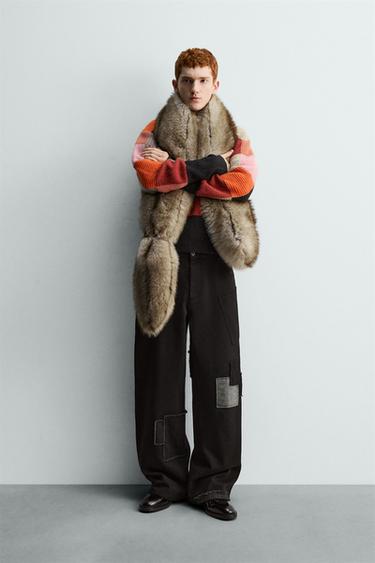 WIDE FIT BROEK MET PATCHES HARRY LAMBERT FOR ZARA X DISNEY - Zwart van Zara