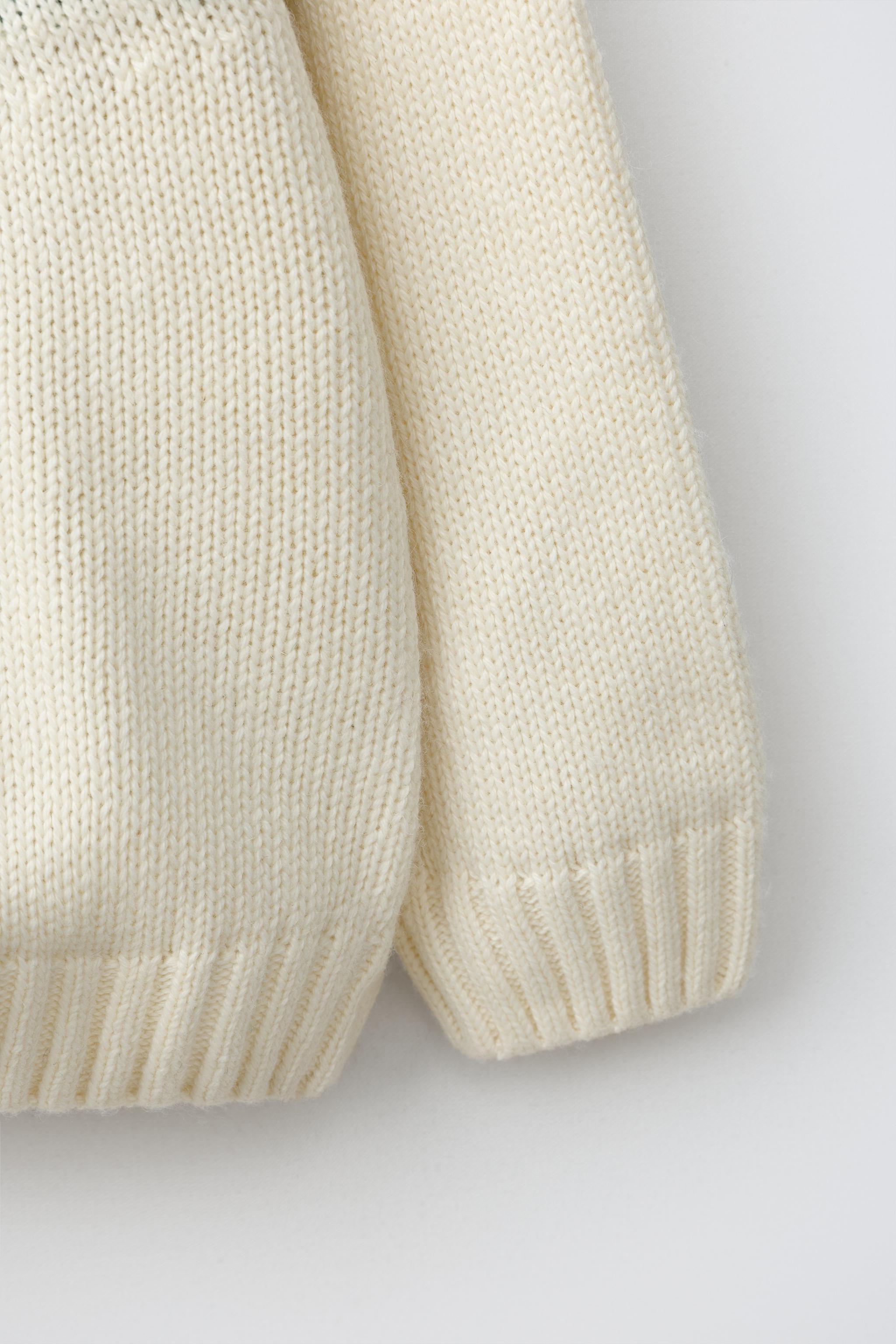 Детские свитеры Zara WOOL-BLEND JACQUARD KNIT SWEATER — фото 4