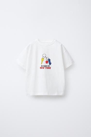 Zara TEXT PRINT T-SHIRT - White - Image 0