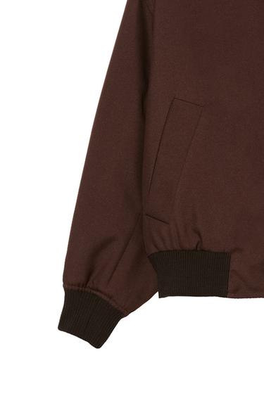 RELAXED FIT BOMBER JACKET - Brown by Zara - Image 4