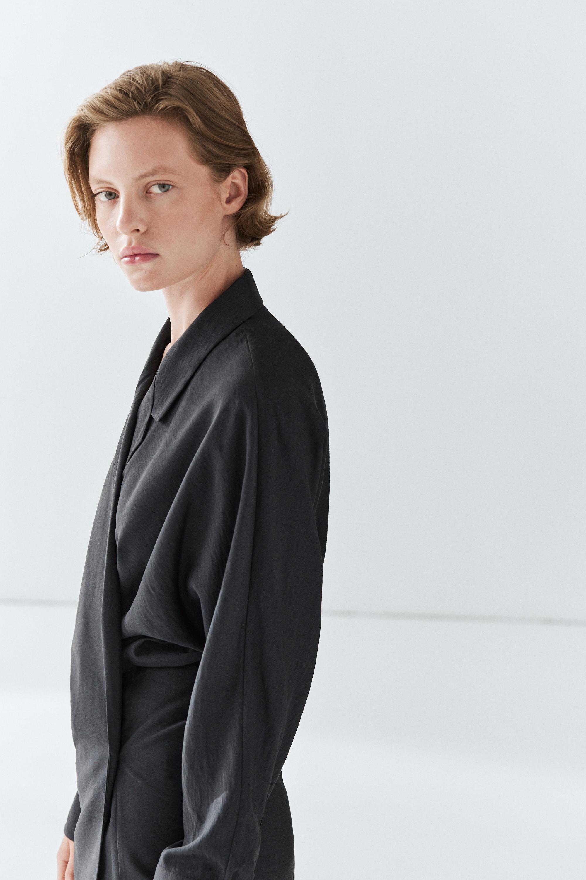 Midi dress with draped detail
