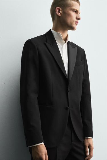 WOOL BLEND SLIM FIT DINNER JACKET - Black by Zara - Image 4