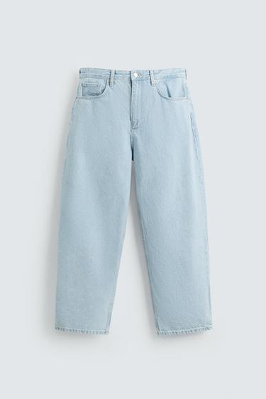 JEANS TAPERED WIDE FIT - Azul claro de Zara