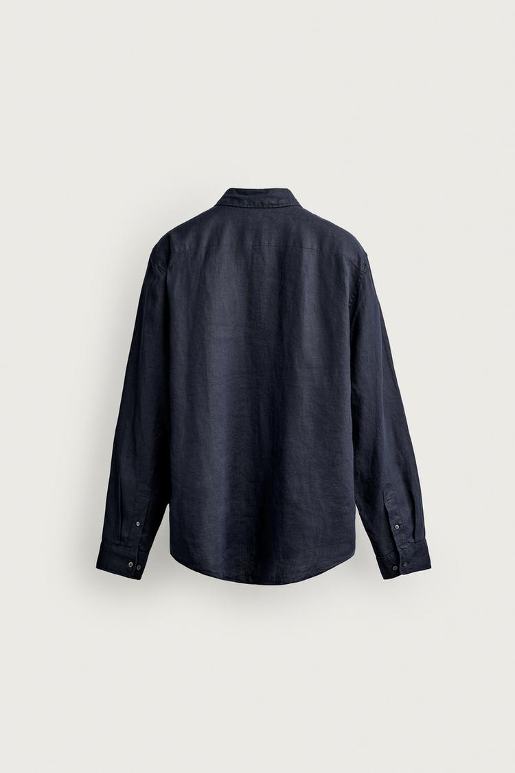 Camisa de lino 100% de corte regular 3