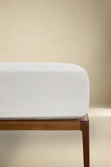 SÁBANA BAJERA SATÉN | 40 CM ALTO (500 HILOS) - Blanco de Zara