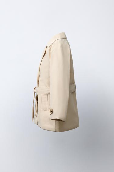 TRENCH MATELASSÉ À CEINTURE - Beige de Zara - Image 2