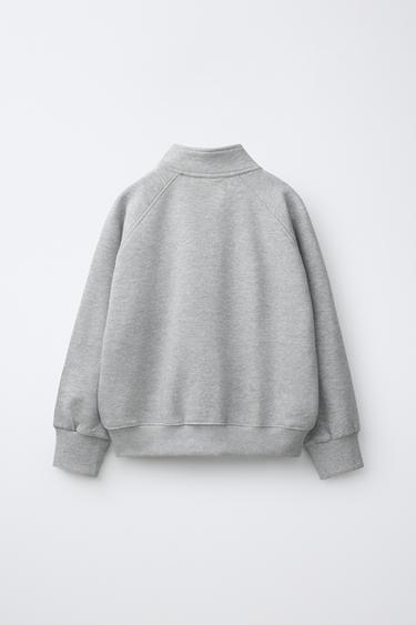 LABEL DETAIL SWEATSHIRT — Gray marl 2