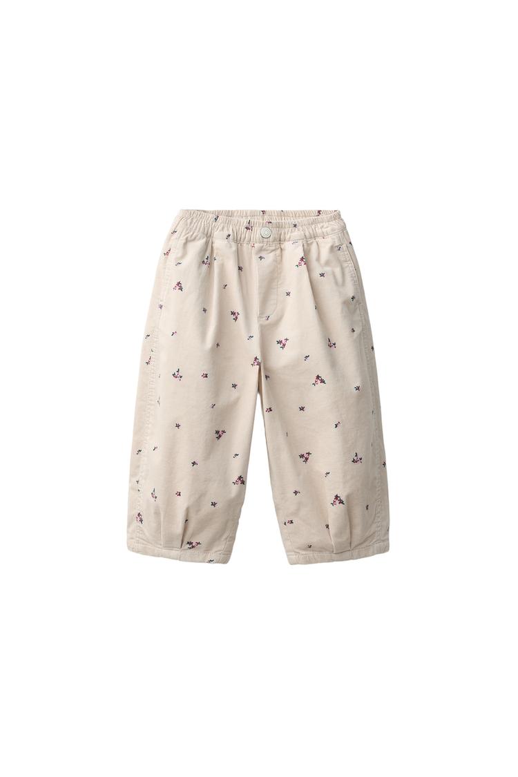 PANTALÓN BALLOON MICROPANA ESTAMPADO FLORES