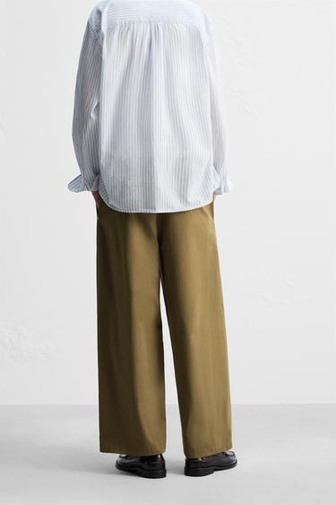 WIDE FIT CHINO TROUSERS - Khaki by Zara - Image 2