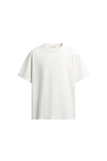 Zara BASIC MEDIUM WEIGHT T-SHIRT - White