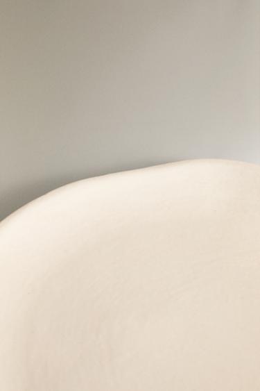IRREGULAR STONEWARE DINNER PLATE - Ecru by Zara - Image 4