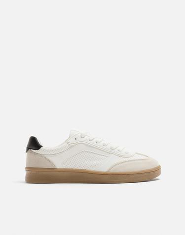 Zara 撞色鞋底運動鞋 - 白色