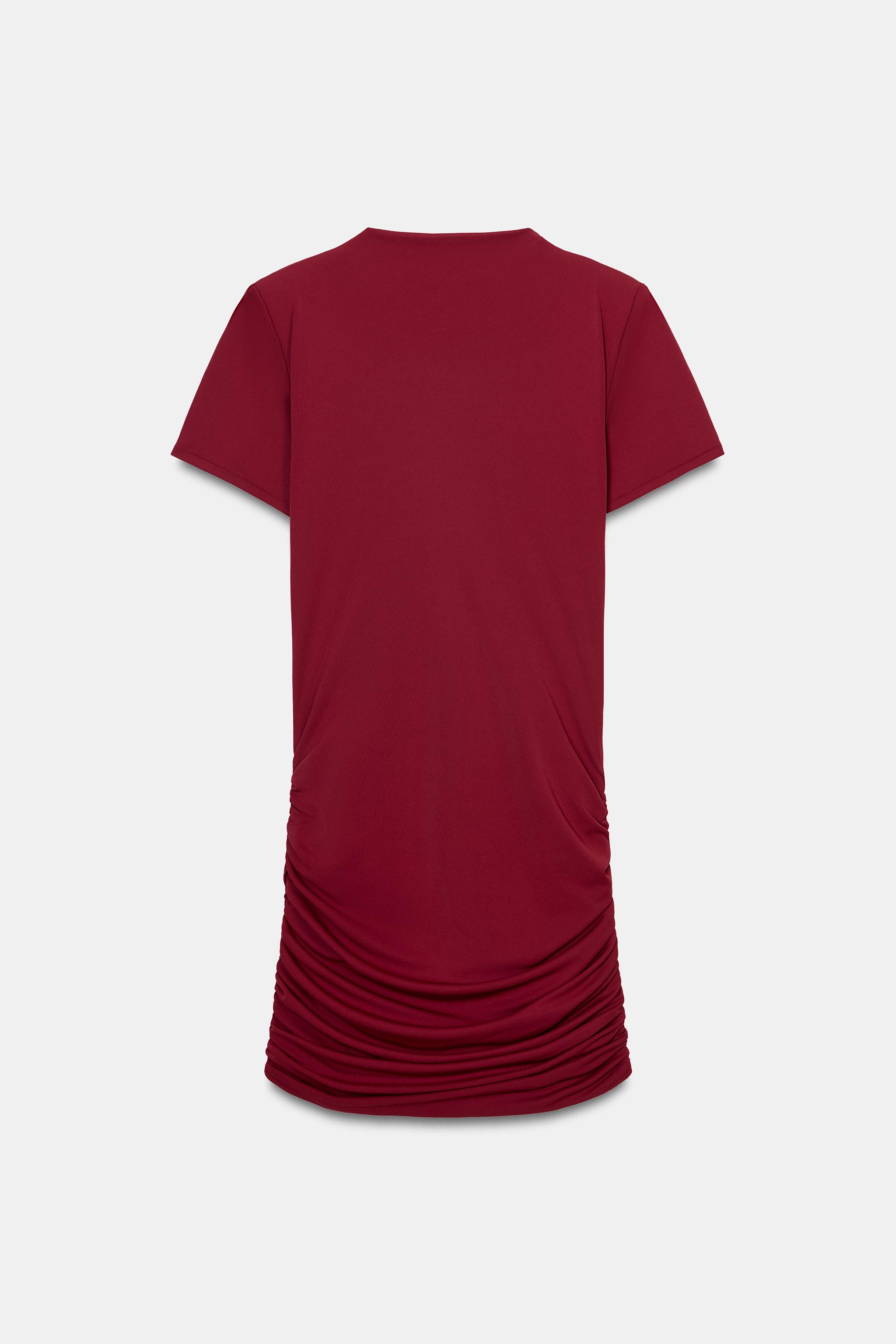 ROBE DRAPÉE À ÉPAULETTES