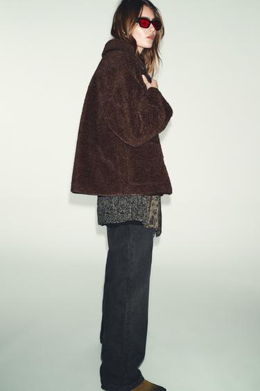 VESTE DOUBLE FACE RÉVERSIBLE - Marron de Zara - Image 7