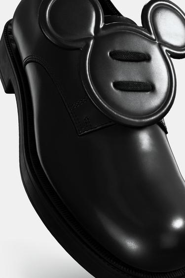 LEATHER LACE-UP MOCCASINS HARRY LAMBERT FOR ZARA x DISNEY - Black by Zara - Image 6
