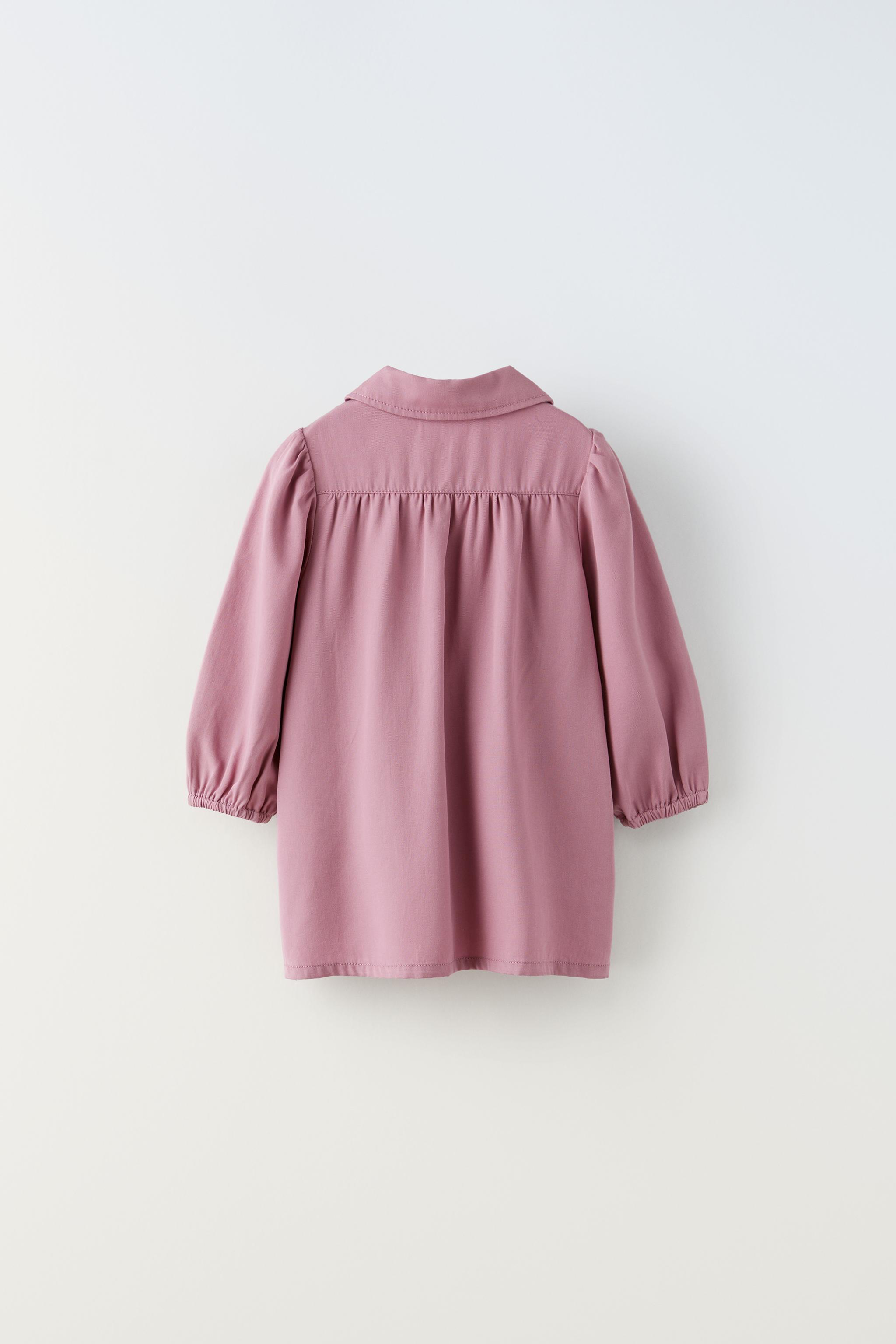 Pink shirt dress outlet zara