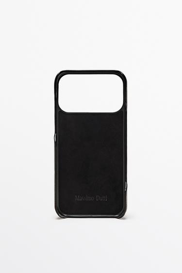 Nappa leather iPhone 17 Pro Max case — Black 2