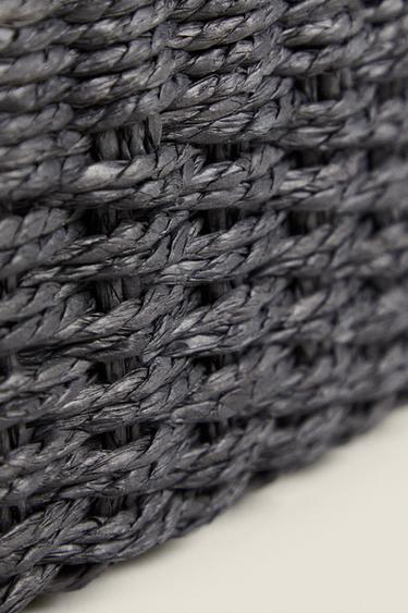 WOVEN PAPER BASKET - Black by Zara - Image 3