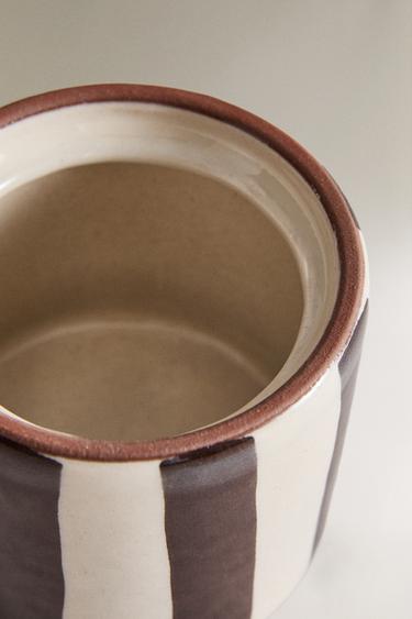 POT DE BAIN RAYURES MARRON - Marron de Zara - Image 3