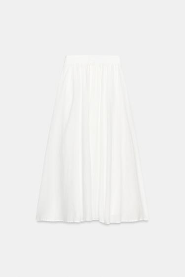 MITTELLANGER STUFENROCK - Weiß von Zara