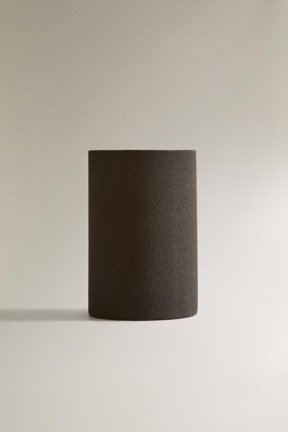 DARK METAL TOOTHBRUSH HOLDER Dark brown ZARA Turkey