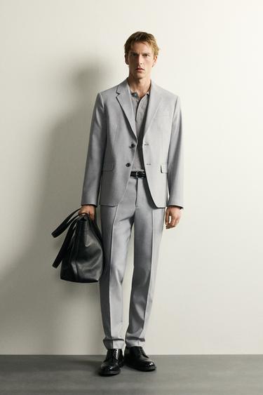 COMFORT SUIT TROUSERS - Grey by Zara