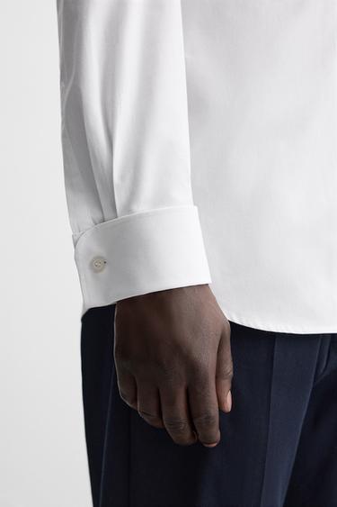 REGULAR FIT CUFFLINK SHIRT - White by Zara - Image 5