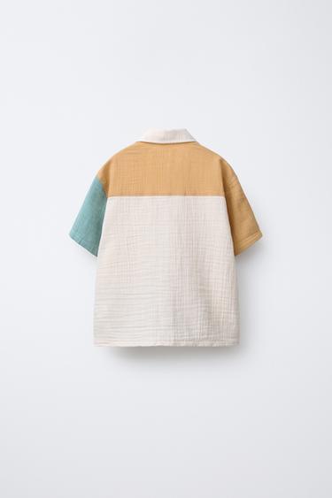 CHEMISE TEXTURÉE MULTICOLORE - Écru de Zara - Image 1