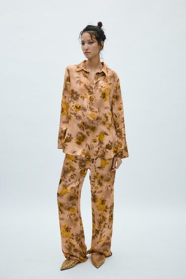 ZW COLLECTION PRINTED SHIRT - Light yellow by Zara - Image 0