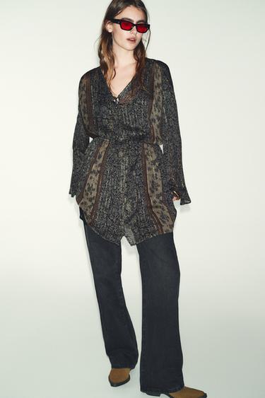 BOTÍN PIEL EFECTO DESGASTADO - Marrón de Zara