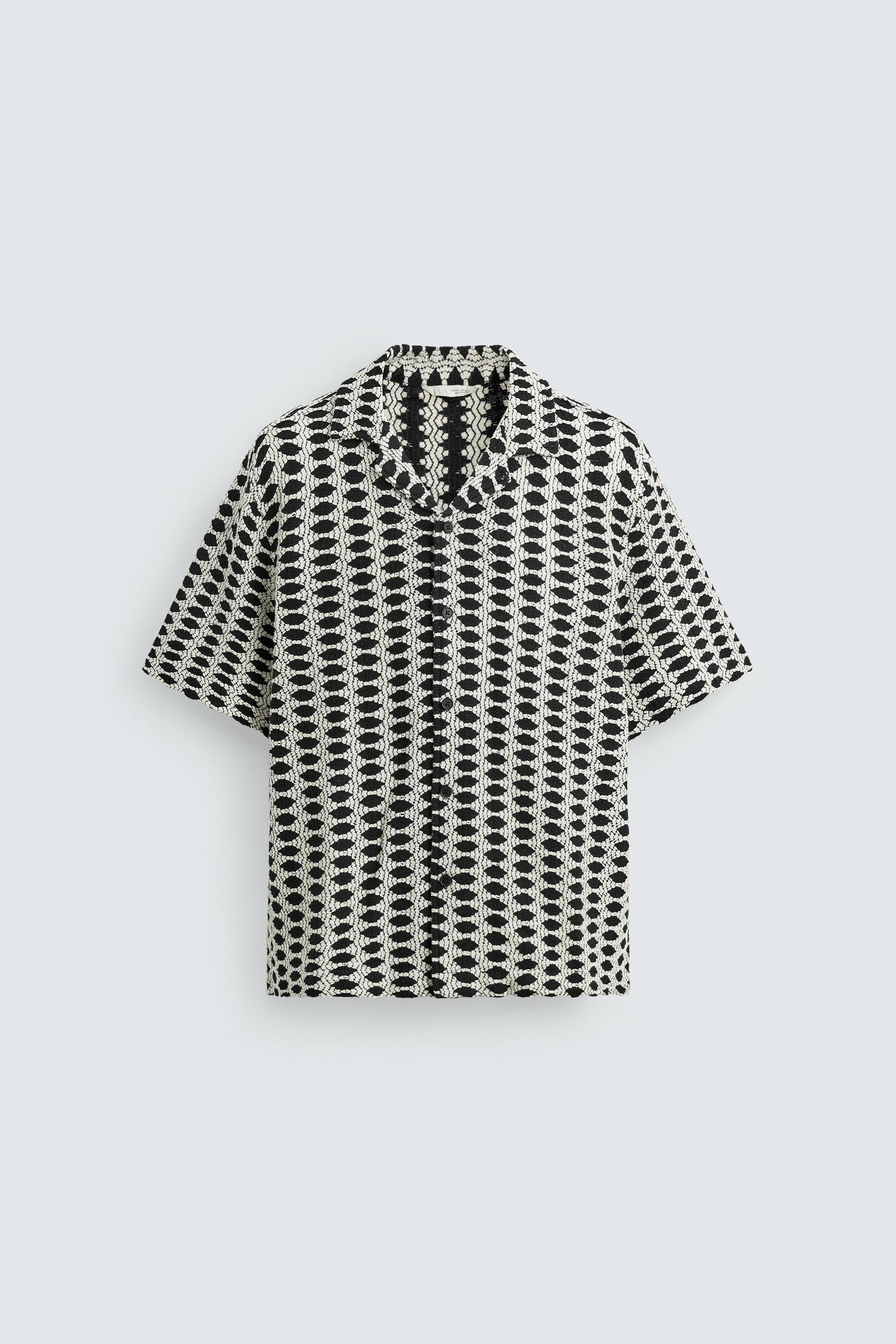 CHEMISE JACQUARD CONTRASTÉE