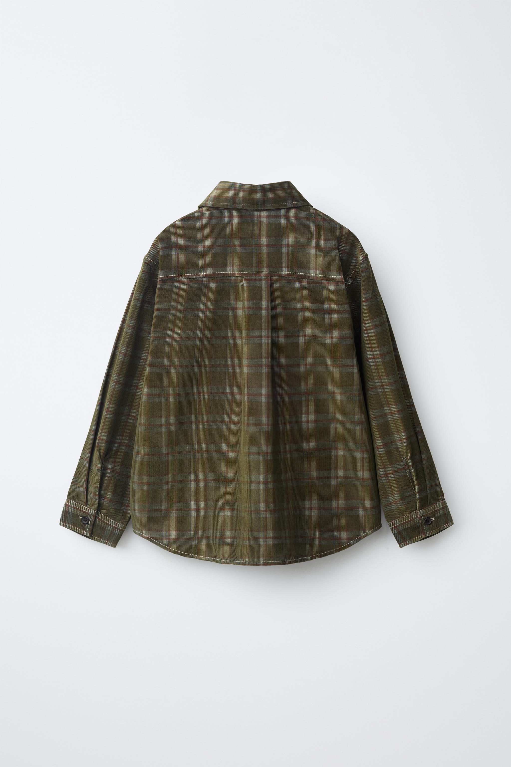 PLAID CORDUROY SHIRT