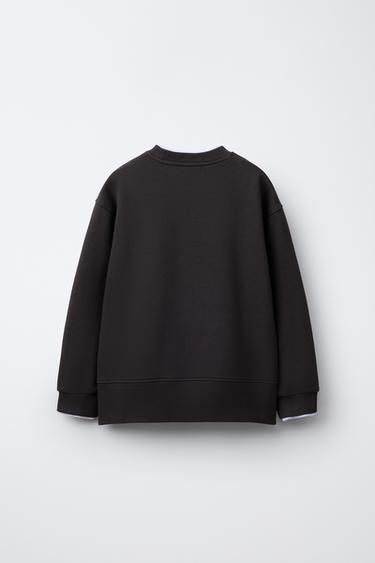 ENSEMBLE SWEAT-SHIRT ET LEGGING FLARE À INSCRIPTION - Marron de Zara - Image 2