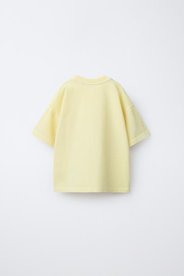 PLAIN T-SHIRT - Light yellow by Zara - Image 1
