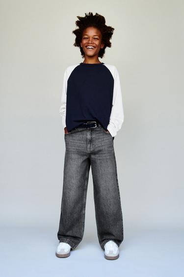 RELAXED-BAGGY-JEANS - Dunkelgrau von Zara