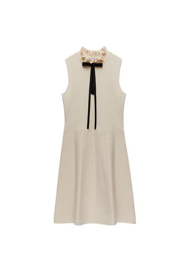 KNIT DRESS WITH TIE