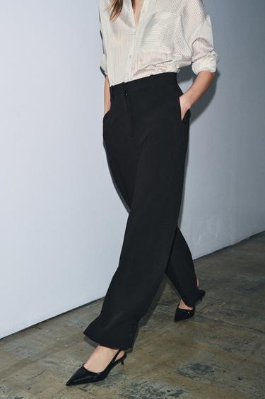 بنطلون بالون بأزرار ZW COLLECTION - أسود الخاص بـ Zara