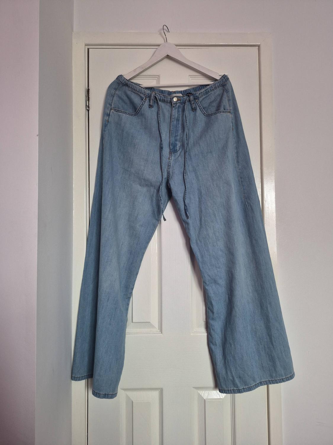 DRAWSTRING LOOSE-FITTING DENIM TROUSERS - Image 2