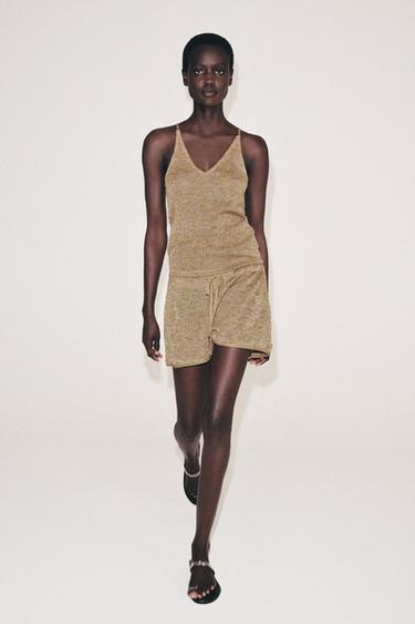 SHORT RUSTIQUE - Beige de Zara