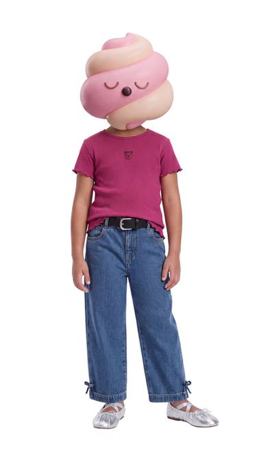 PLAYERA RIB OSO BORDADO - Fucsia de Zara