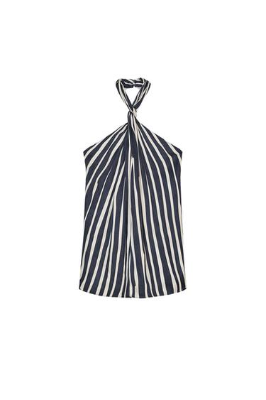 ZW COLLECTION STRIPE HALTER TOP - striped by Zara - Image 0