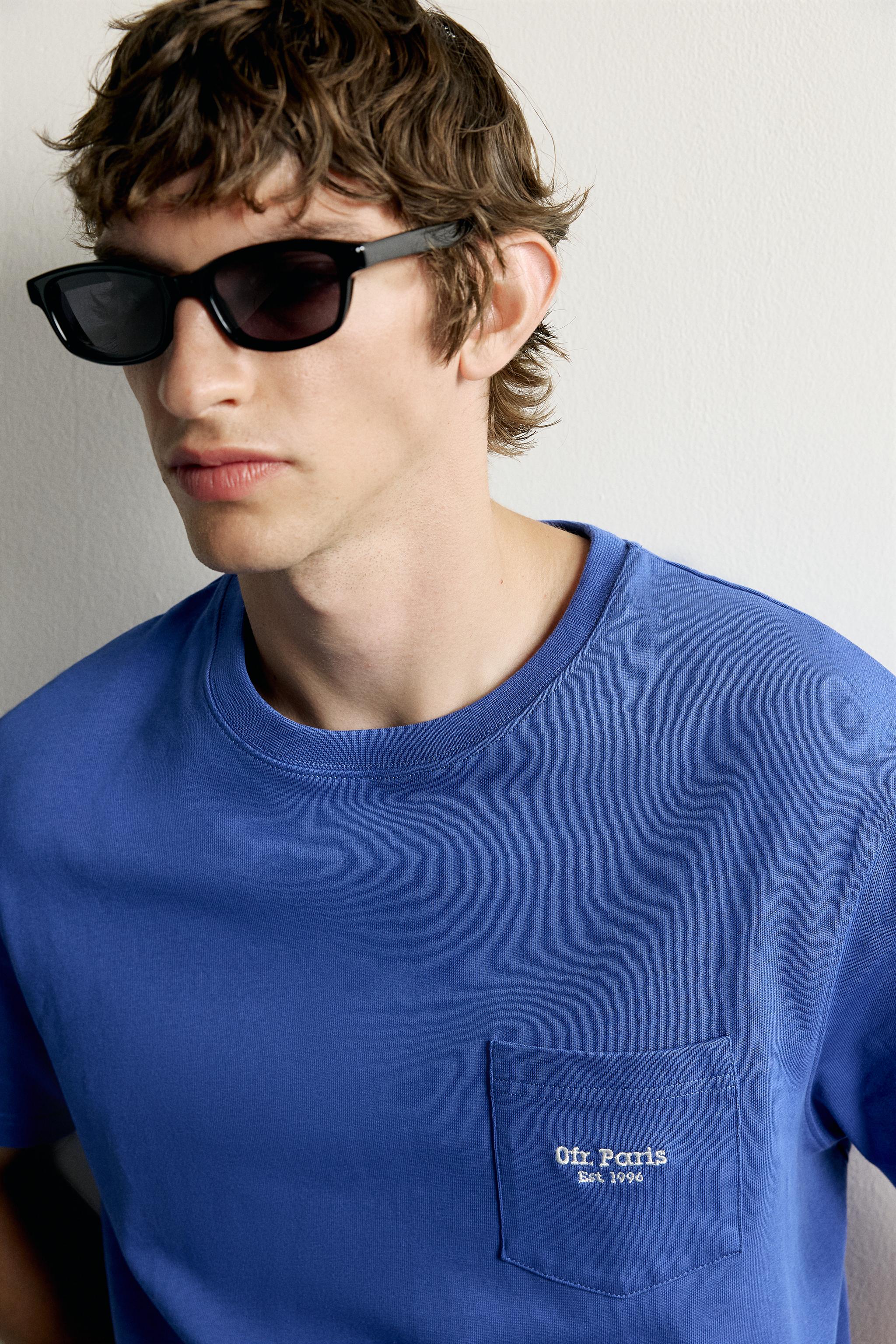 T-SHIRT POCHE BRODÉE 0FR. PARIS X ZARA